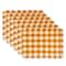 DII® Pumpkin Spice Heavyweight Check Fringed Placemat Set